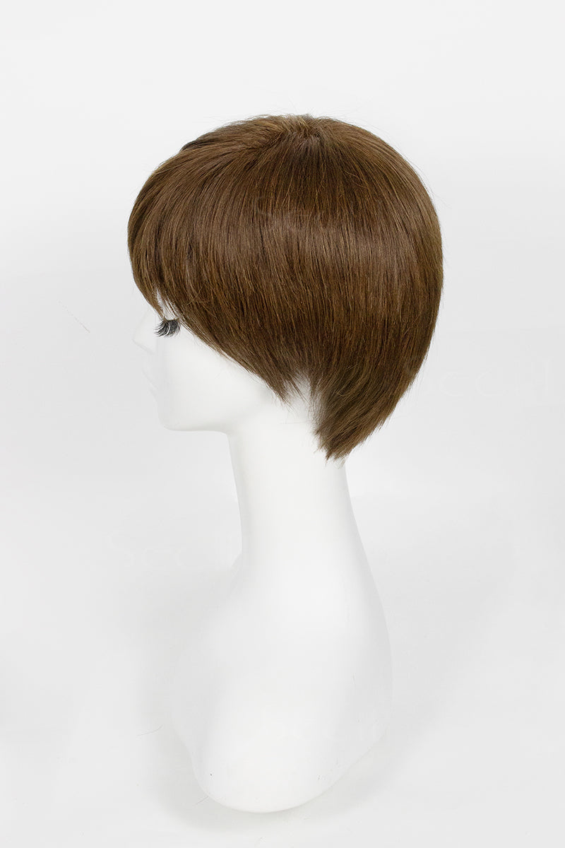 Libby Glueless Full Lace Human Hair Bob Wig on a mannequin head against a white background