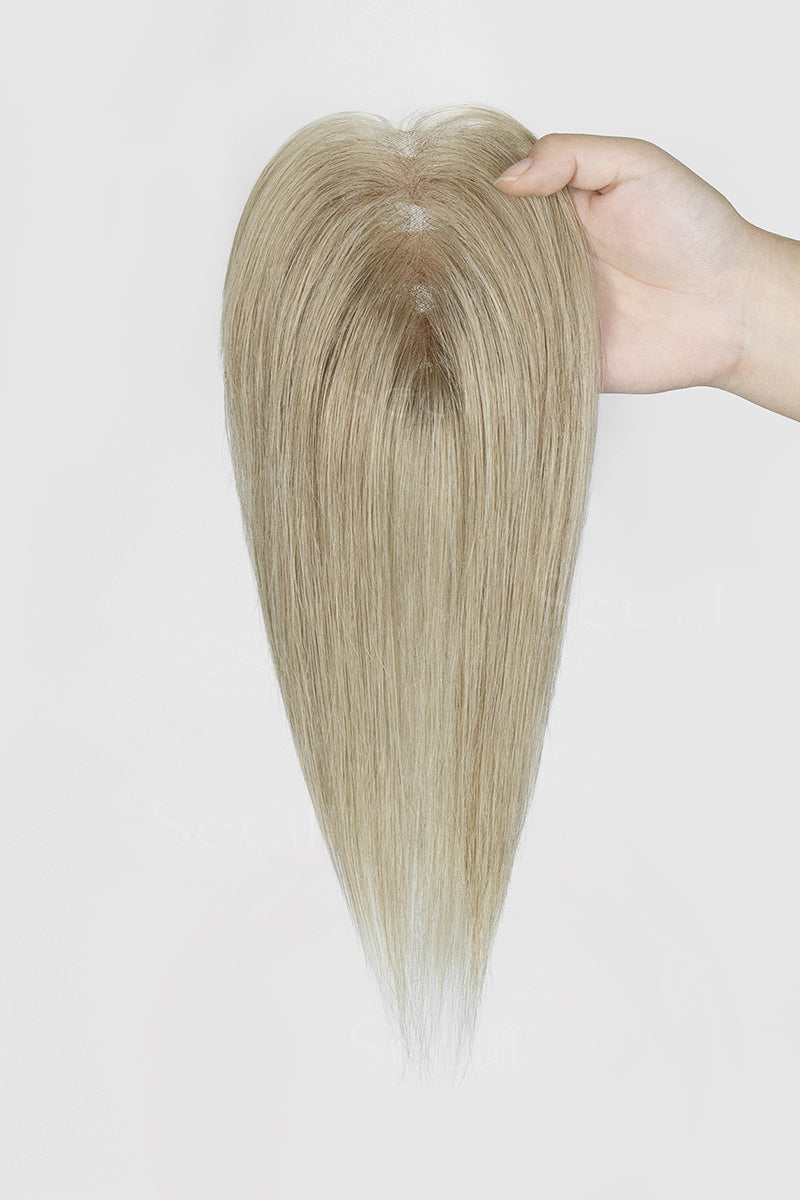 Topper de Cabelo Humano Feito à Mão Mona