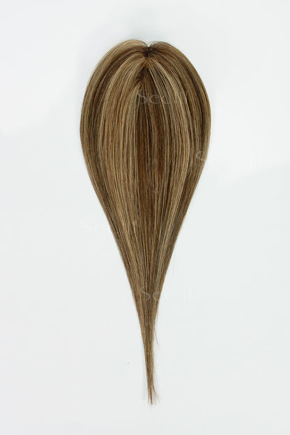 Magic Pixie Hair Topper Medium Brown with Warm Highlights 