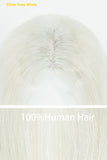 Magic Pixie Hair Topper Silver Grey White