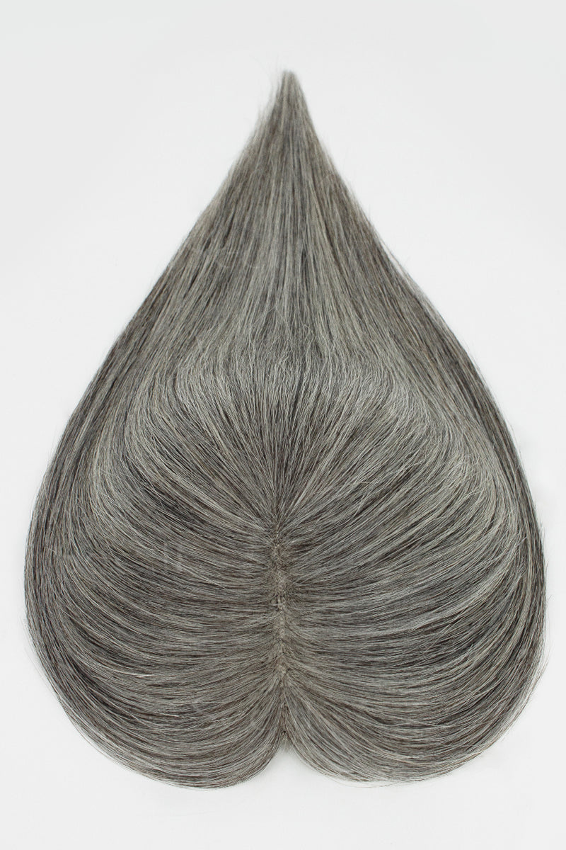 Mona Human Hair Topper Medium Grey