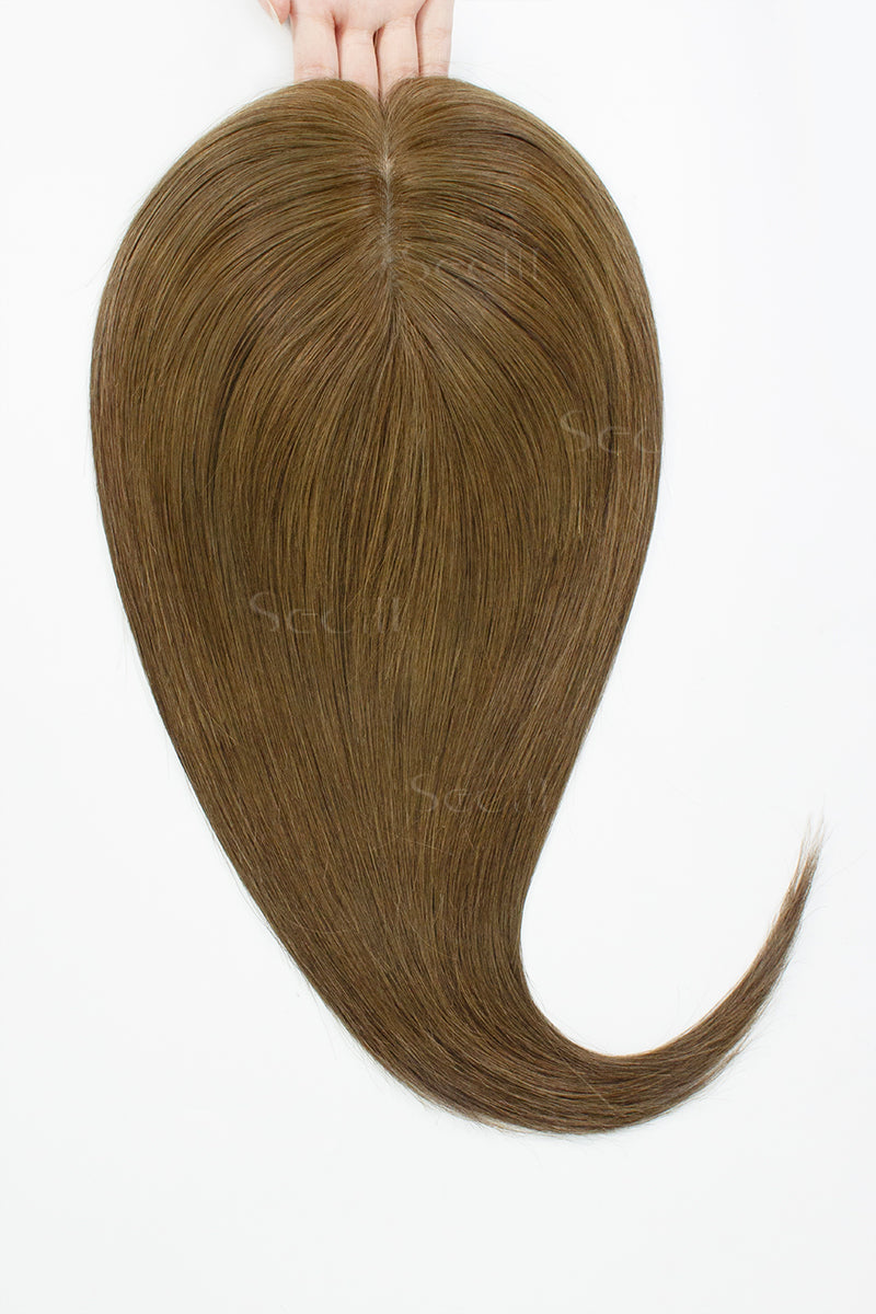 Metis Human Hair Toppers Crown Topper Hair Extensions Light Brown