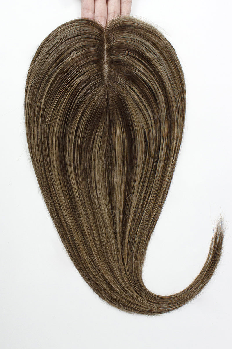 Metis Human Hair Toppers Crown Topper Medium Mousse Brown