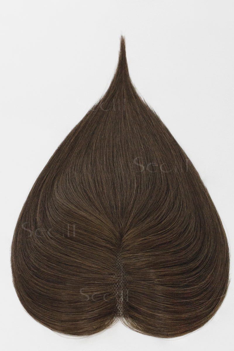Mona Handmade Human Hair Topper Chocolate Brown 