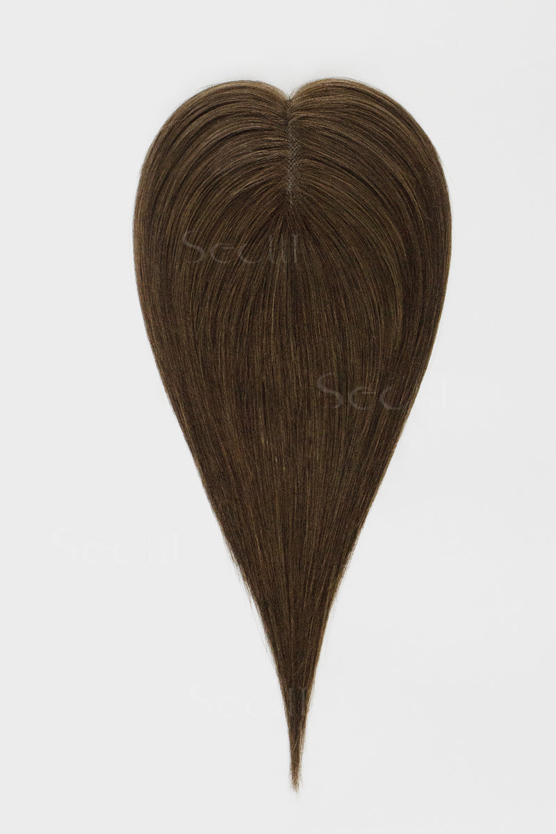 Mona Handmade Human Hair Topper Chocolate Brown 