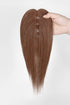 Mona Human Hair Topper Dark Auburn Brown 