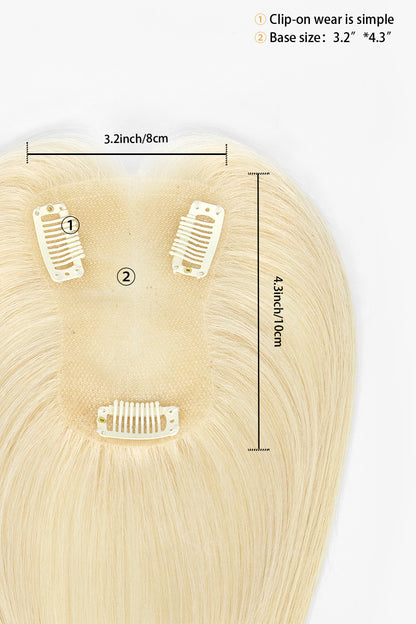 Mona Handmade Human Hair Topper Platinum Blonde 