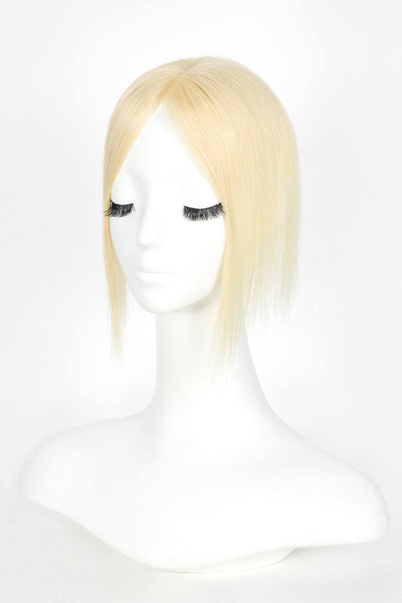 Mona Handmade Human Hair Topper Platinum Blonde 