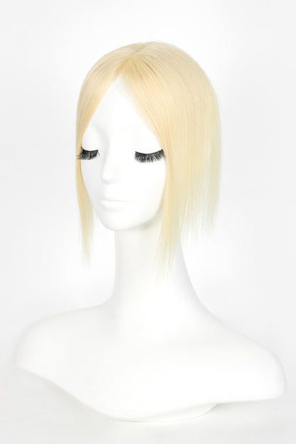 Mona Handmade Human Hair Topper Platinum Blonde 