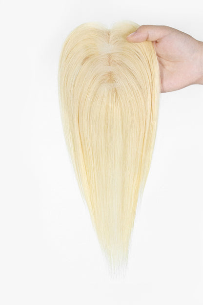Mona Handmade Human Hair Topper Platinum Blonde 