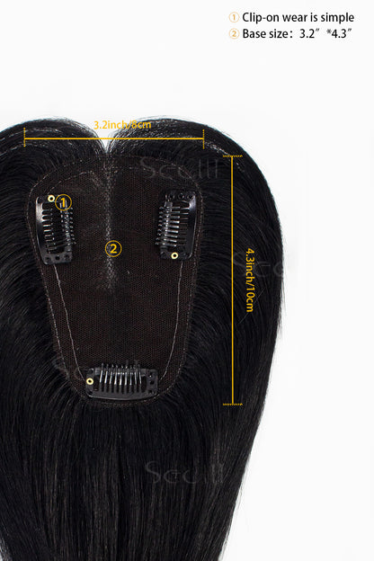 Mona Hair Topper Dark Black 