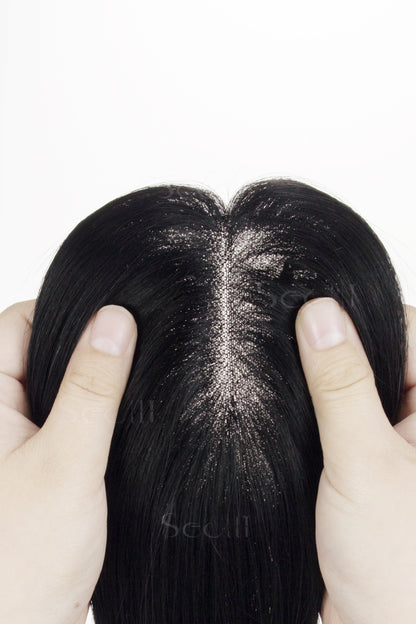 Mona Hair Topper Dark Black 
