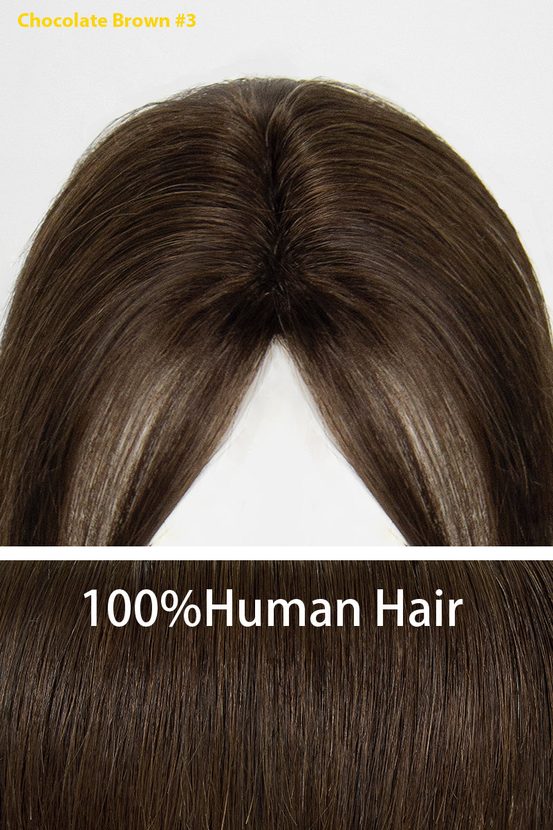 Chocolate brown hairpiece labeled &