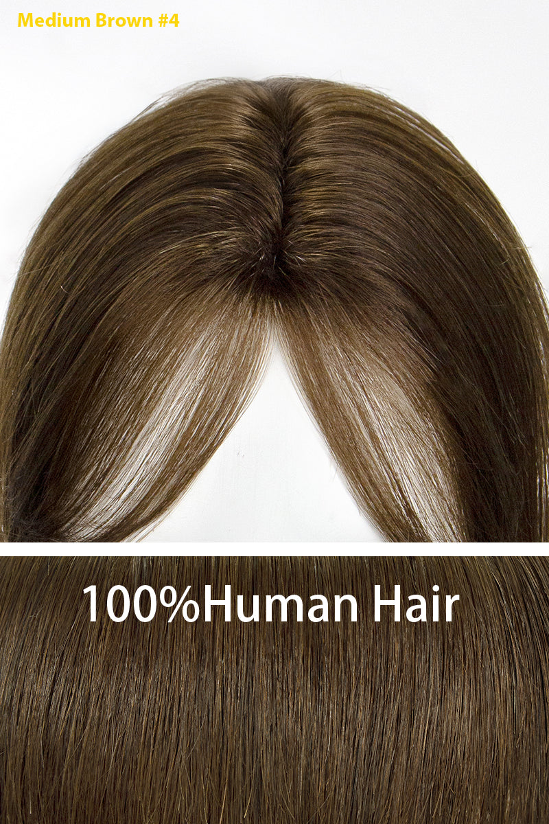 Medium brown topper with &