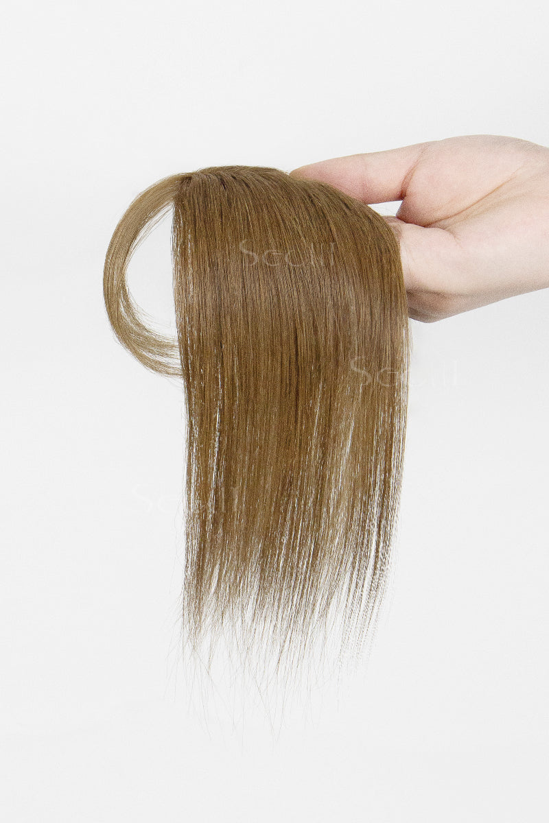 Magic Pixie Topper with Bangs Medium Ash Brown 