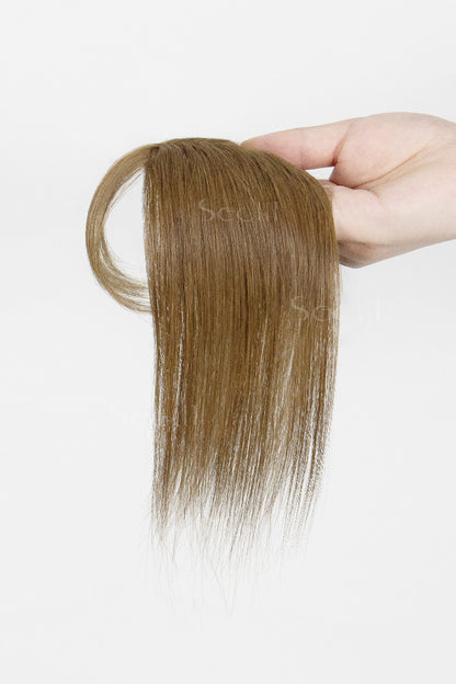 Magic Pixie Topper with Bangs Medium Ash Brown 