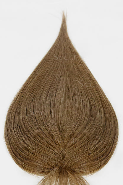 Brown hair color swatch on a white background