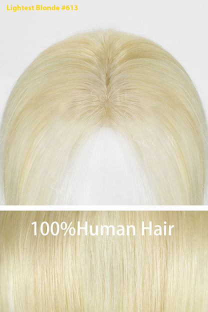 Lightest Blonde hair extension labeled &