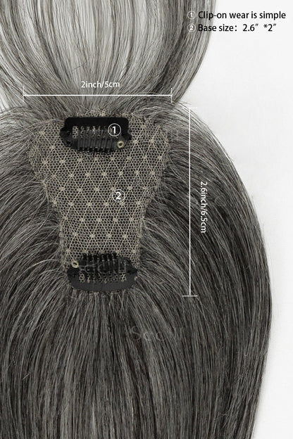 Close-up of a Magic Pixie Topper with Bangs 