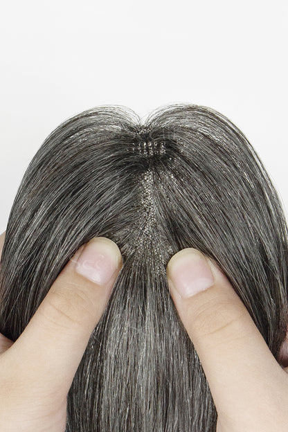 Close-up of a Magic Pixie Topper with Bangs 