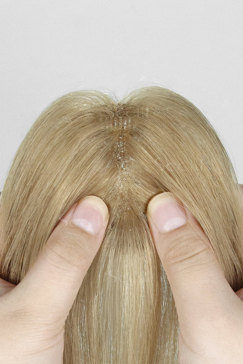 Magic Pixie Topper with Bangs Dark Blonde with Light Blonde 