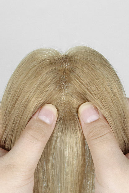 Magic Pixie Topper with Bangs Dark Blonde with Light Blonde 