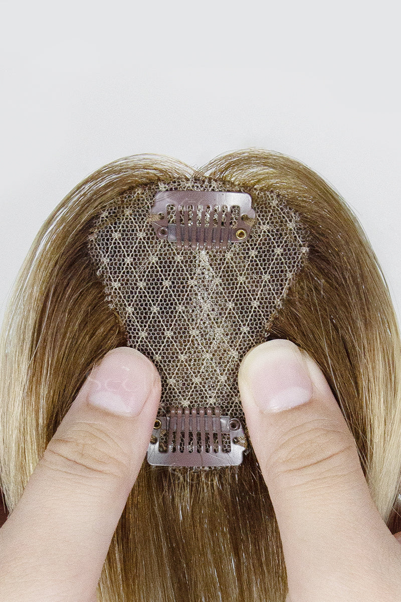 Magic Pixie Topper with Bangs Light Blonde with Highlights 