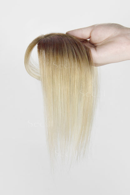 Magic Pixie Topper with Bangs Light Blonde with Highlights 