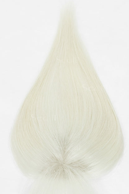 Close-up of light beige Magic Pixie Topper with Bangs 