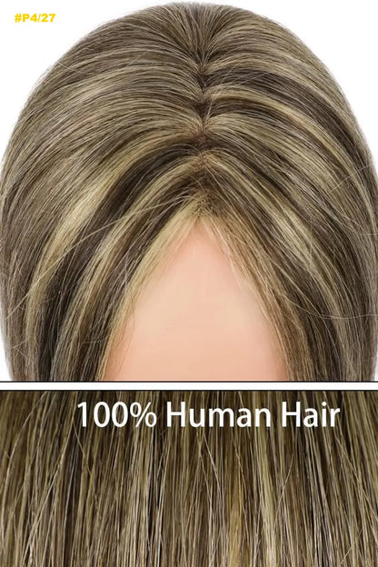 Peluca de pelo humano Pixie y adorno hecho a mano