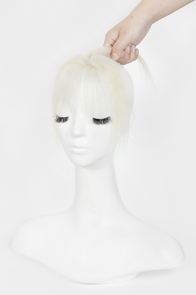 Magic Pixie Topper with Bangs White Blonde 