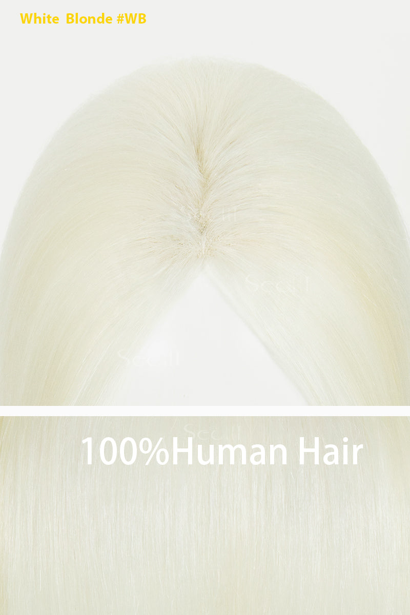 Magic Pixie Topper with Bangs White Blonde 