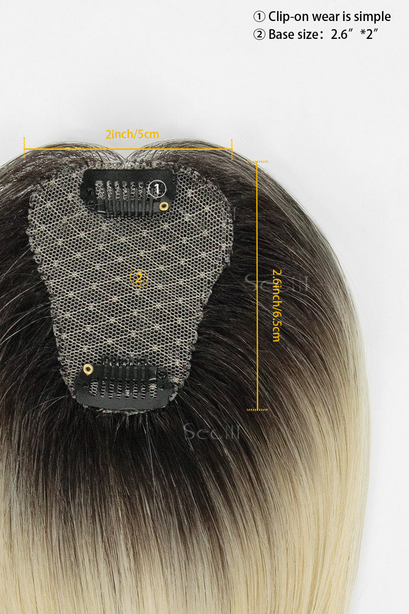 Magic Pixie Topper Natural Black Roots with Lightest Blonde 