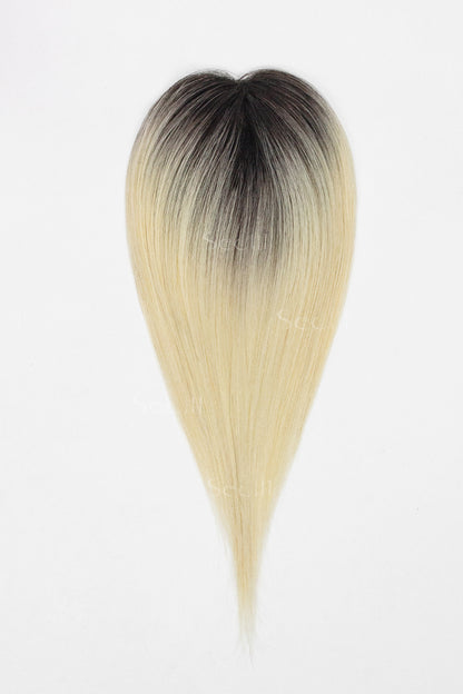 Magic Pixie Topper Natural Black Roots with Lightest Blonde 