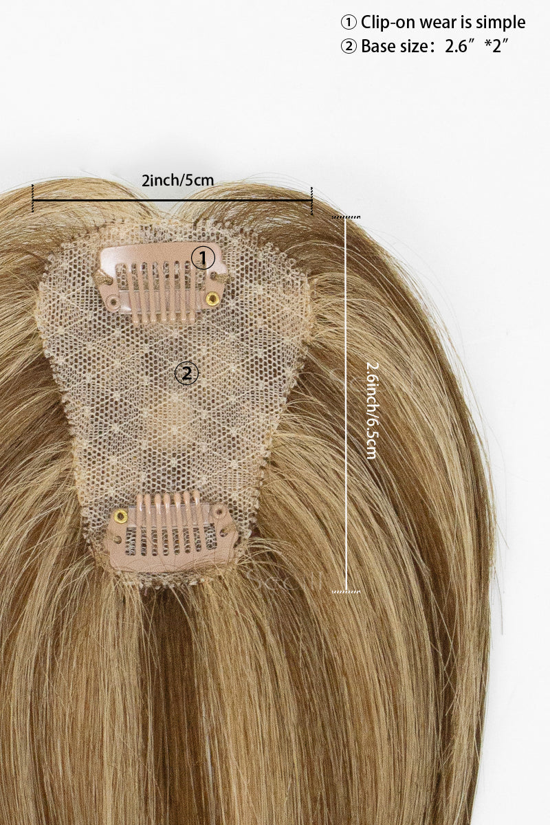 Magic Pixie Hair Topper Medium Brown with Warm Highlights 