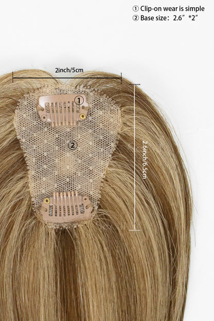 Magic Pixie Hair Topper Medium Brown with Warm Highlights 