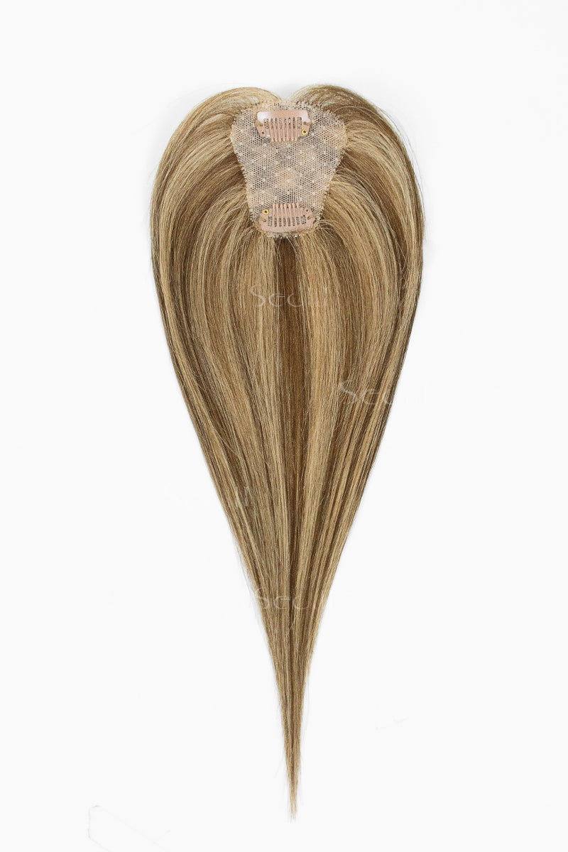 Magic Pixie Hair Topper Medium Brown with Warm Highlights 