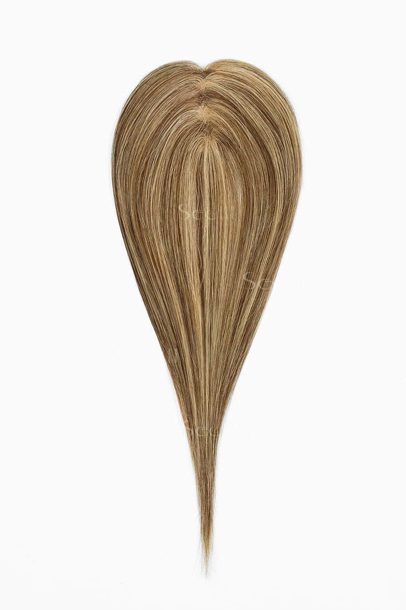 Magic Pixie Hair Topper Medium Brown with Warm Highlights 