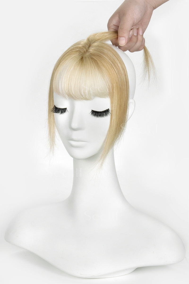 Magic Pixie Topper with Bangs Warm Blonde with Highlight 