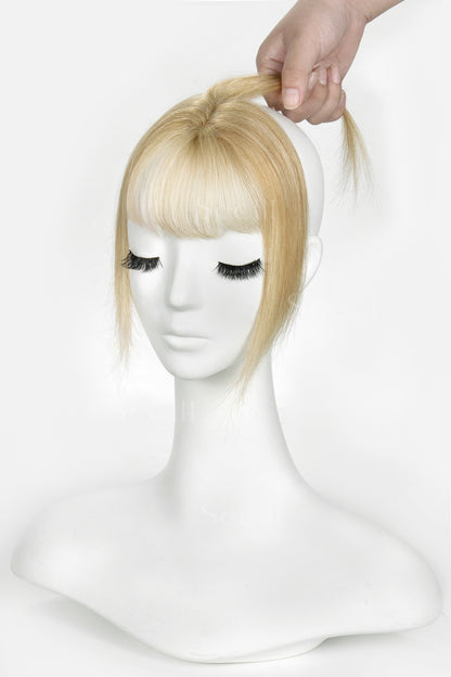 Magic Pixie Topper with Bangs Warm Blonde with Highlight 