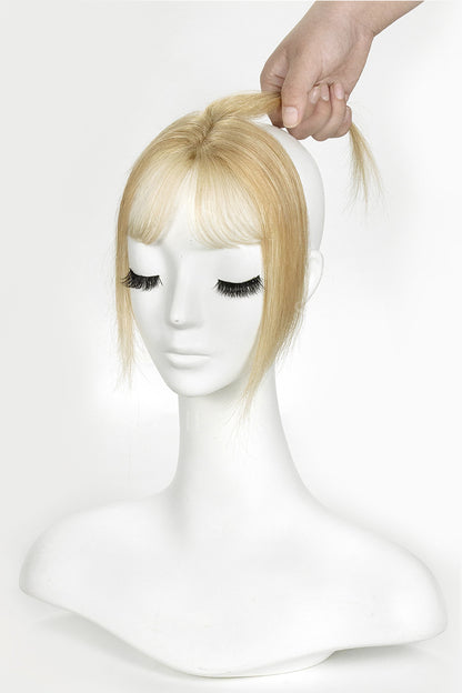 Magic Pixie Topper with Bangs Warm Blonde with Highlight 