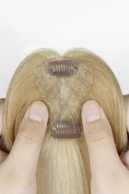 Magic Pixie Topper with Bangs Warm Blonde with Highlight 