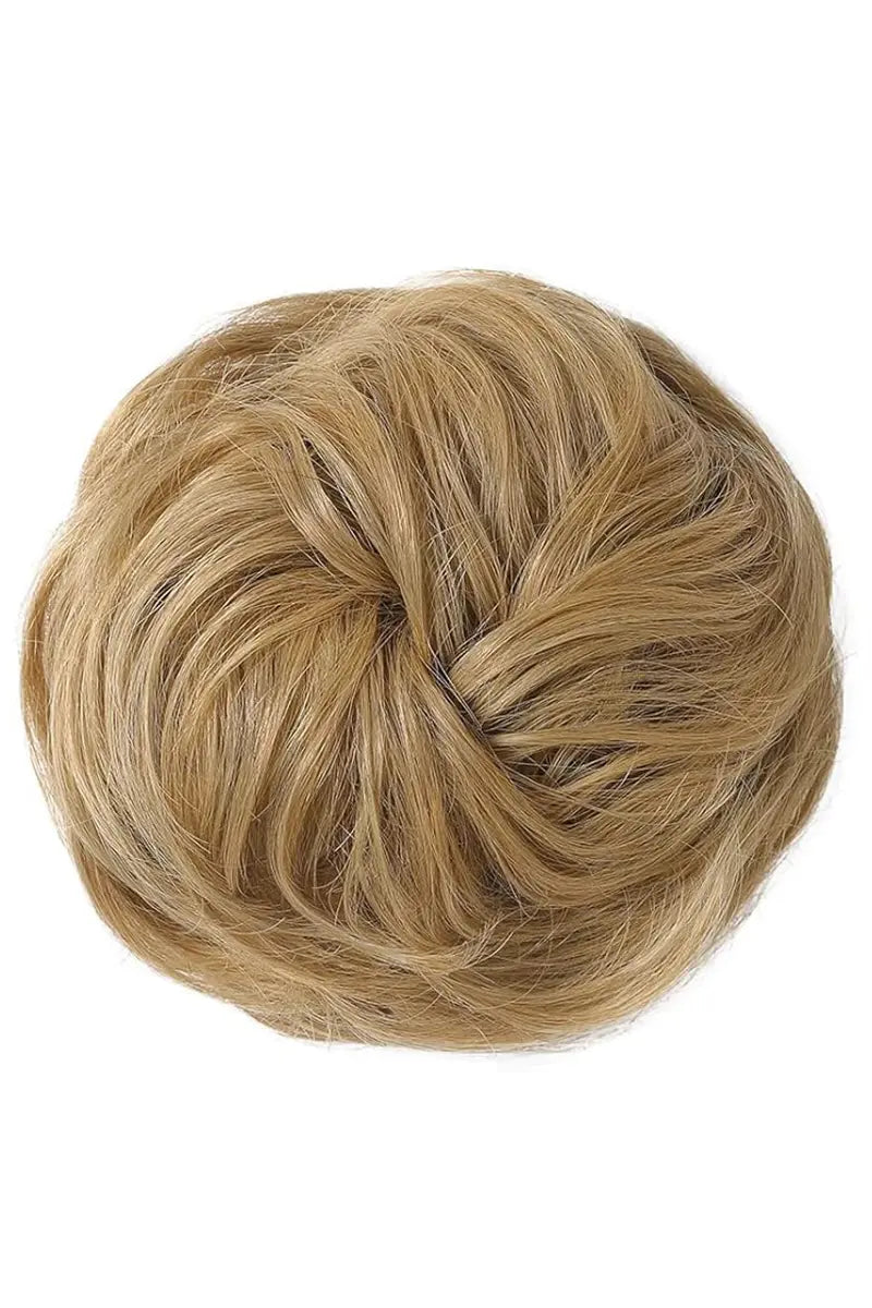 Pieza de cabello con moño desordenado Seully Rubio medio dorado n.° 10/16