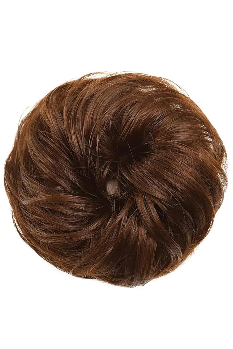 Pieza de cabello con moño desordenado Seully color rojo cobre n.° 33