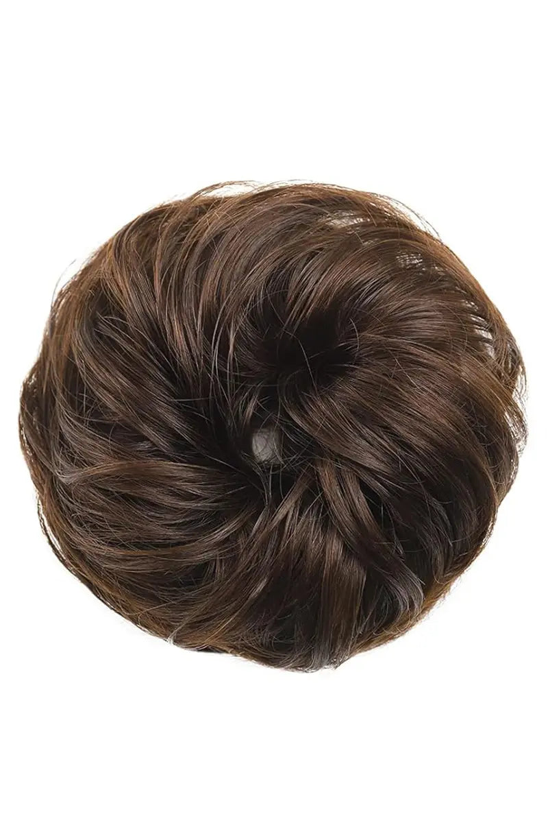 Chignon décoiffé Seully Brun chocolat