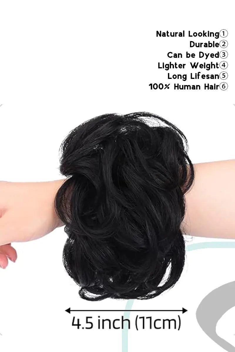 Seully Messy Bun Hair Piece Preto Natural 