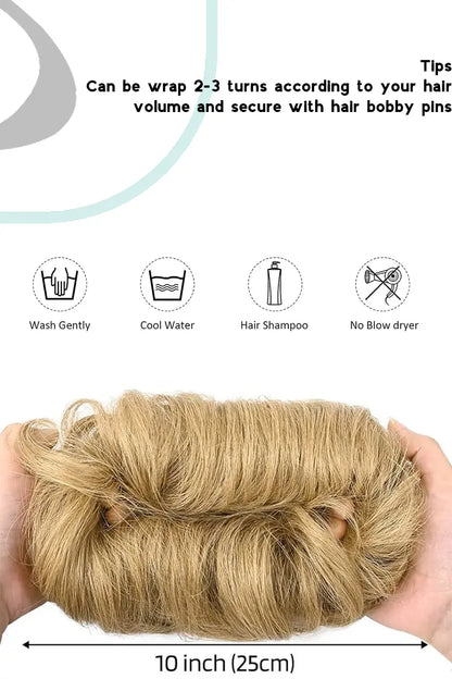 Chignon décoiffé Seully blond fraise