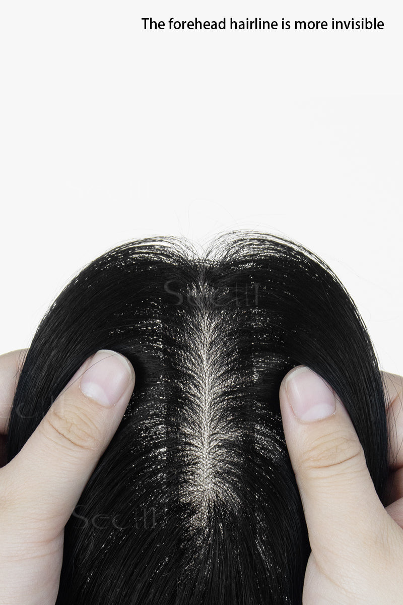 Hera Human Hair Topper Dark Black 