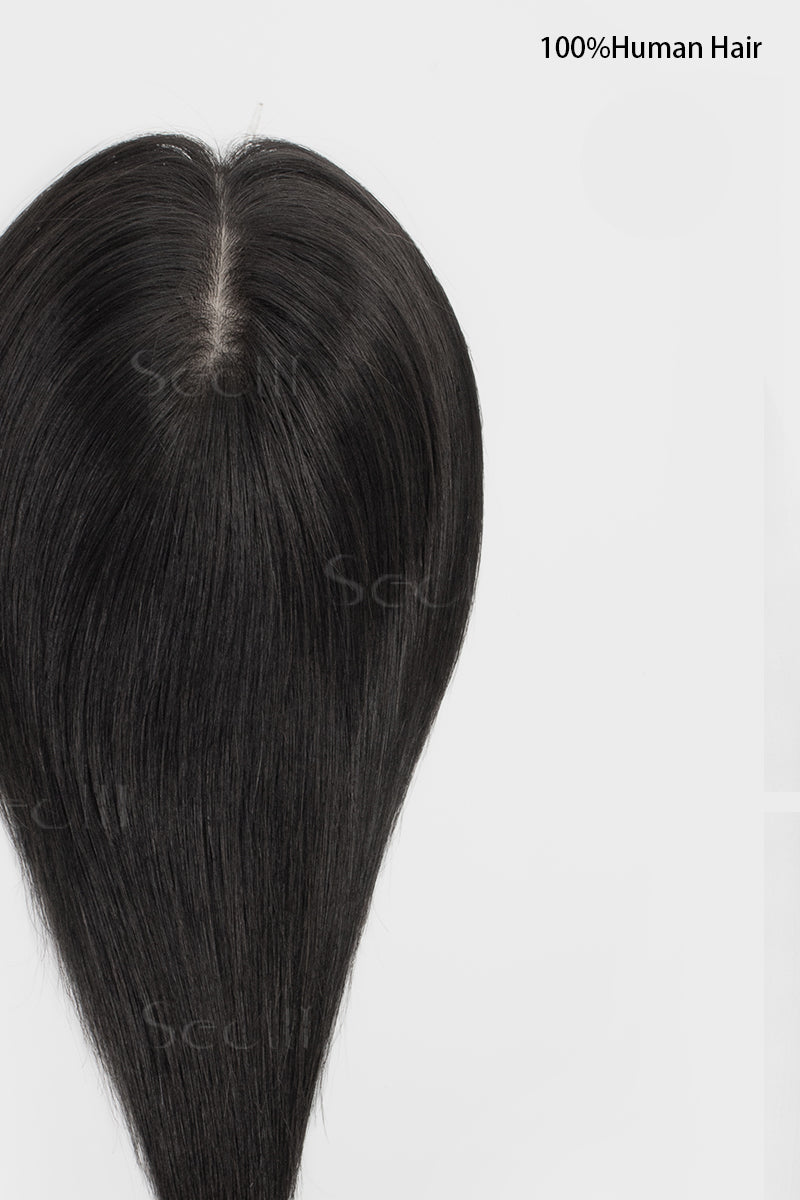 Hera Human Hair Topper Natural Black 