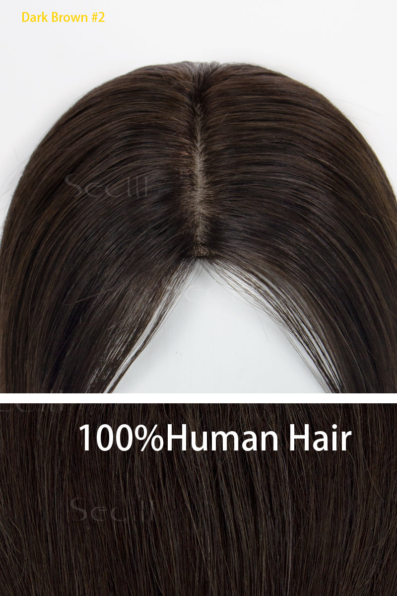 Dark brown hairpiece with &